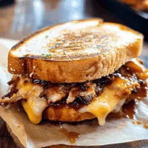 Craving something delicious and comforting? This BBQ Chicken Grilled Cheese combines tender chicken with smoky barbecue sauce and melty cheese, all between perfectly toasted bread. Perfect for lunch or a quick weeknight dinner! Save this recipe to impress your family and friends with a tasty twist on a classic favorite. Enjoy the flavor explosion with every bite!