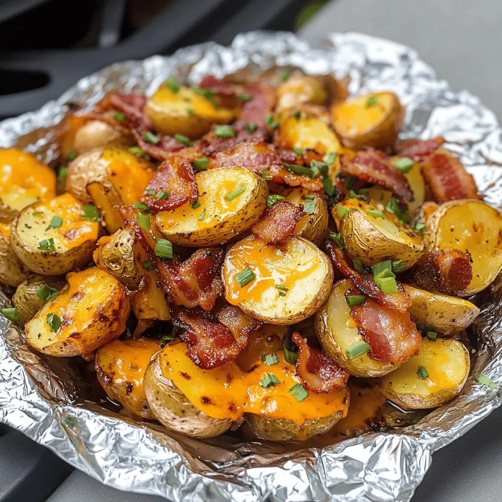 These Cheddar Bacon BBQ Grilled Potatoes are the perfect blend of crispy, cheesy goodness that everyone will love! The smoky BBQ flavor pairs perfectly with the savory bacon, making these potatoes a crowd favorite. Ideal for summer cookouts or casual family dinners, save this recipe for your next outdoor gathering! Enjoy the sizzle of the grill and the delightful taste that will have everyone coming back for seconds!