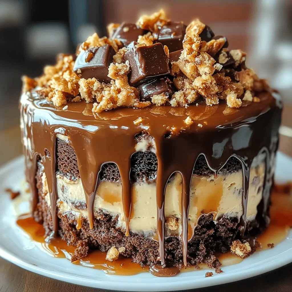 This Chocolate Caramel Toffee Crunch Cake is a dessert lover's dream! Rich chocolate layers are complemented by silky caramel and topped with crunchy toffee bits for a perfect treat. Ideal for birthdays, celebrations, or just a sweet night in, this cake will surely impress friends and family. Save this recipe and indulge in a slice of heaven whenever you want!
