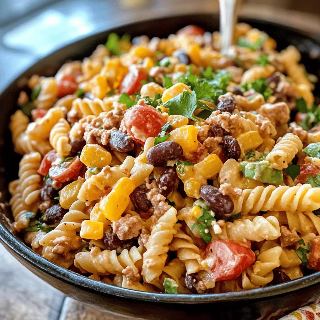 This Cowboy Pasta Salad is the perfect blend of fresh veggies, tender pasta, and zesty dressing that brings so much flavor to your table! With ingredients like black beans, sweet corn, and juicy tomatoes, it's a delightful dish for picnics, barbecues, or weekday lunches. Don’t forget to save this recipe to impress your friends and family at your next gathering!