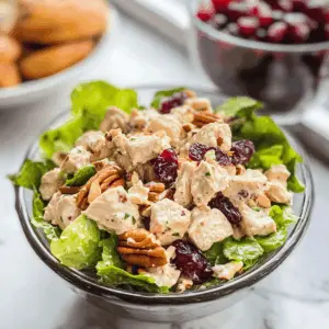 Fresh and crunchy Cranberry Pecan Chicken Salad is perfect for lunch or a light dinner! Made with tender chicken, sweet cranberries, and crunchy pecans, this tasty salad brings a delightful mix of flavors. Serve it on a bed of greens or in a sandwich for a refreshing meal. Don't forget to save this recipe for your next gathering or picnic!