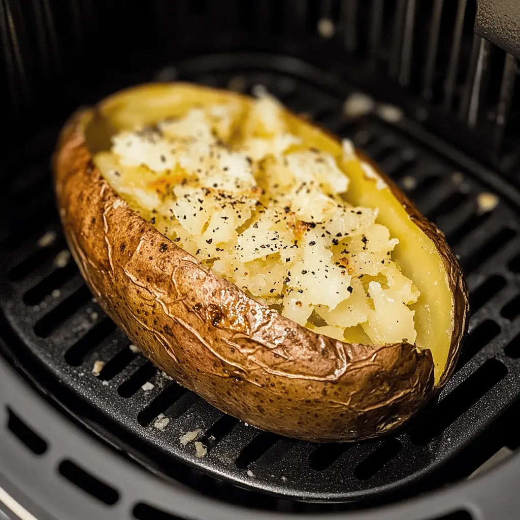 Experience the crispy perfection of an Air Fryer Baked Potato! This recipe brings out the fluffy interior and golden skin for a delightful side. With just a few basic ingredients, enjoy a healthier twist on a classic favorite. Perfect for weeknight dinners or gatherings. Save this recipe to try and impress your family and friends!