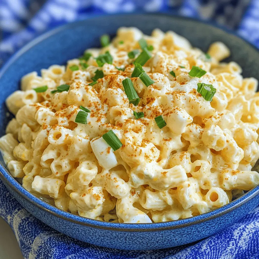 Looking for a unique twist on a classic dish? This Deviled Egg Pasta Salad combines creamy egg flavor with tender pasta and zesty spices for a delightful side dish or lunch option! Packed with flavor and easy to make, it’s perfect for potlucks, picnics, or casual family dinners. Be sure to save this recipe for your next gathering!