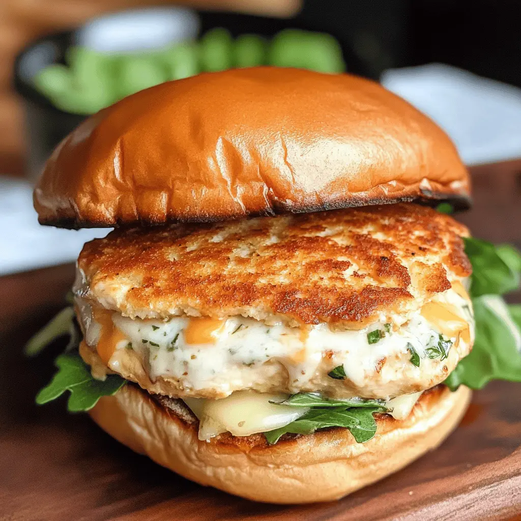 Get ready to enjoy homemade Cheddar Ranch Chicken Burgers that are juicy, cheesy, and packed with flavor! This simple recipe combines tender chicken with savory ranch seasoning and melted cheddar cheese for a delightful twist on burger night. Perfect for grilling or an easy weeknight meal. Save this pin for your next BBQ or family dinner!