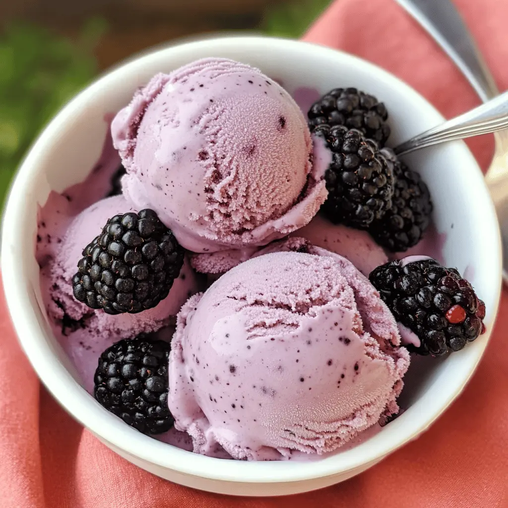 Easy Homemade Blackberry Ice Cream Recipe