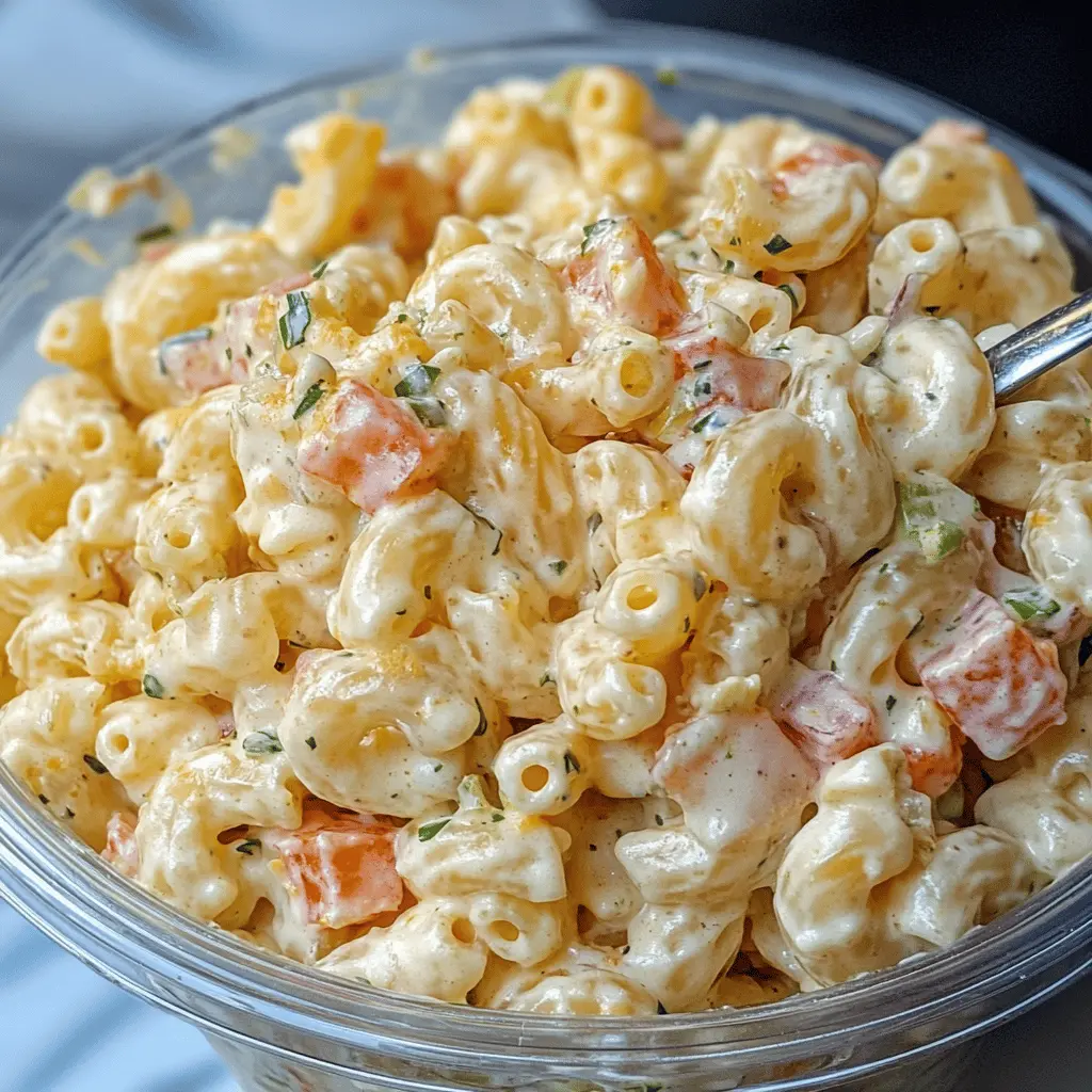 Get the taste of Hawaii with this delicious Food Truck Hawaiian Mac Salad! Made with creamy macaroni, crunchy veggies, and a hint of sweetness, this dish is perfect for picnics or family gatherings. Anticipate the delightful flavors of aloha in every bite. Save this recipe to prepare for your next get-together and treat your friends to a tropical twist!