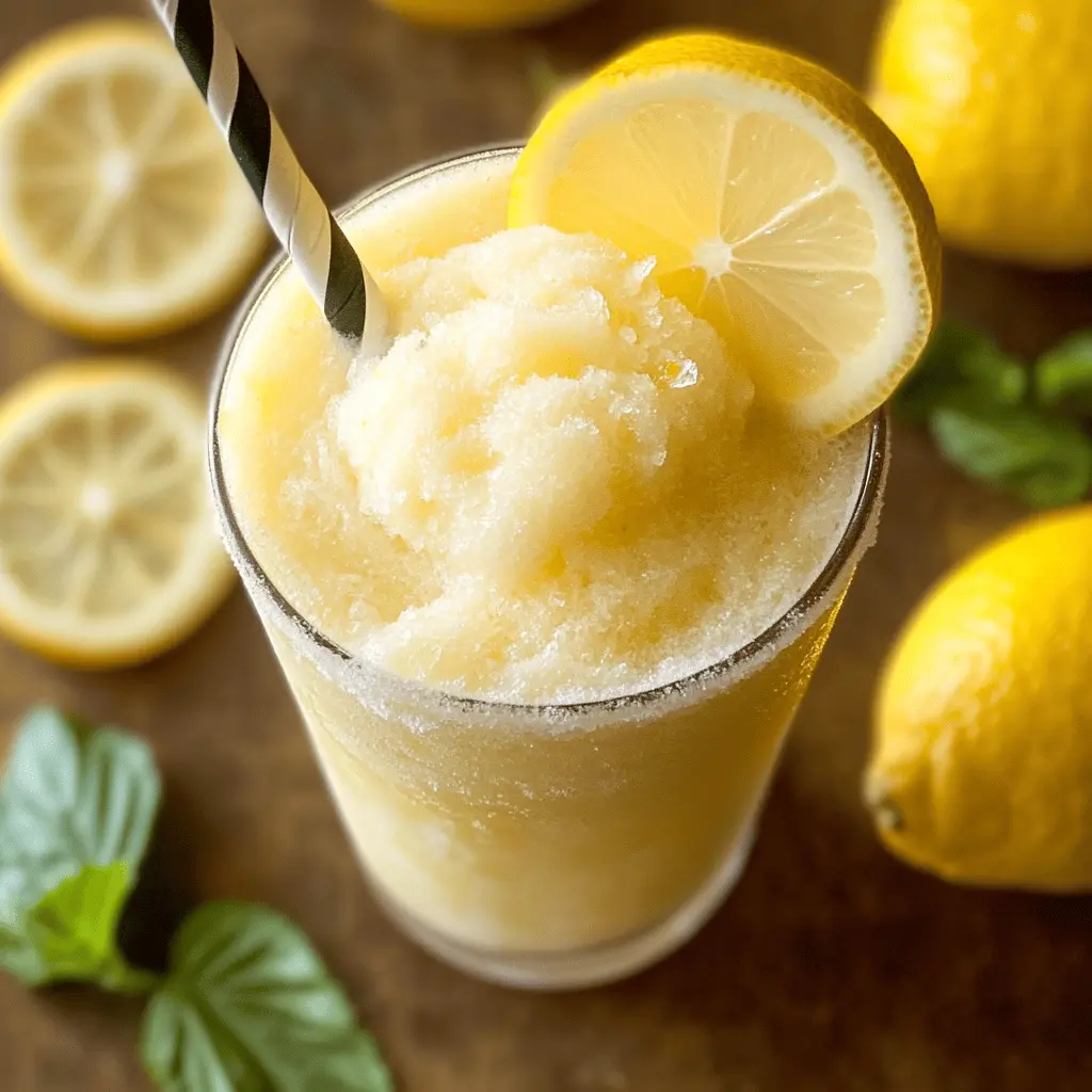 Beat the heat with this refreshing Frozen Lemonade Recipe! Made with fresh lemons, a hint of sweetness, and icy goodness, it's the perfect drink for a hot summer day. Plus, it's easy to whip up in just minutes. Save this recipe for your next family gathering or BBQ, and enjoy a burst of citrusy delight any time!