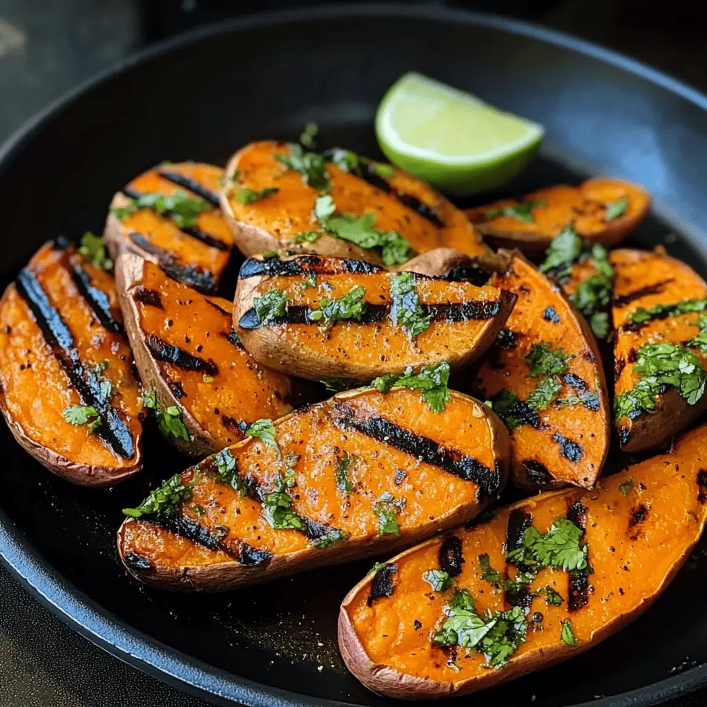 These Grilled Cilantro-lime Sweet Potatoes are a must-try for your next barbecue! The zesty cilantro and lime combination adds a refreshing twist to sweet potatoes. They're simple to make and perfect as a side dish or a healthy snack. Don't forget to save this recipe for your summer gatherings or weeknight dinners!