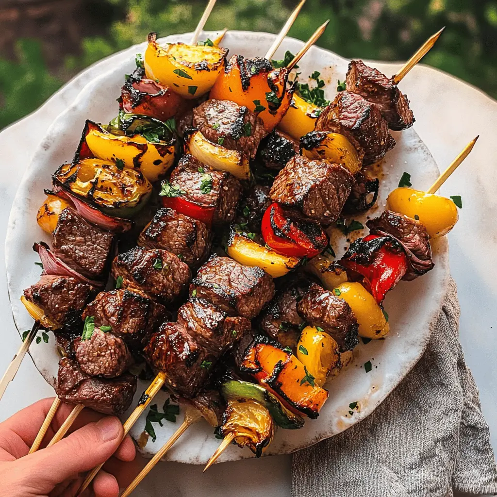 Get ready for a grilling treat! These Grilled Steak Kabobs are packed with juicy flavors, tender steak, and colorful veggies. Perfect for summer cookouts or family gatherings, these kabobs are easy to make and sure to impress. Save this recipe for your next barbecue and enjoy mouthwatering bites that everyone will love!