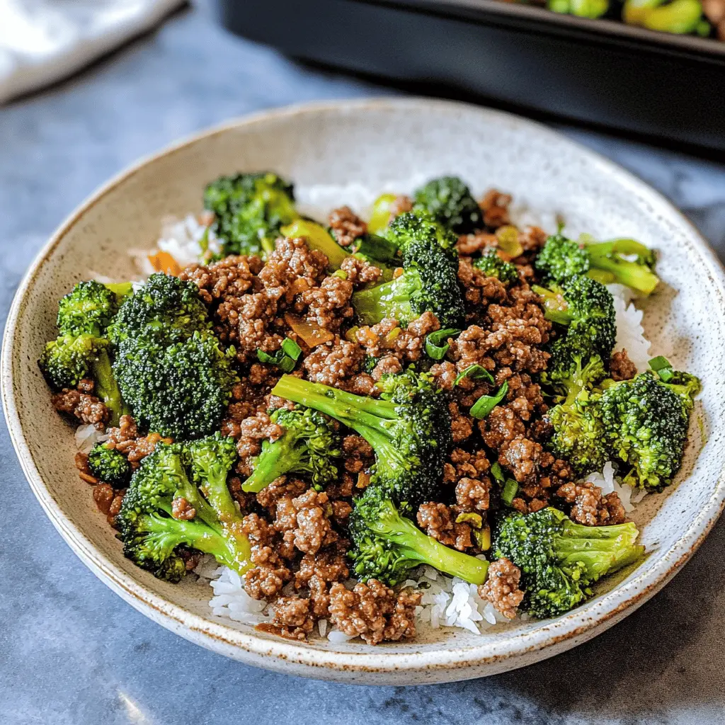 Looking for a quick and tasty dinner idea? This Ground Beef and Broccoli recipe is packed with flavor and takes just 30 minutes to make! Featuring tender beef, vibrant broccoli, and a savory sauce, it's perfect for busy weeknights. Save this recipe for your next family meal or when you need a delicious dish on the table fast!