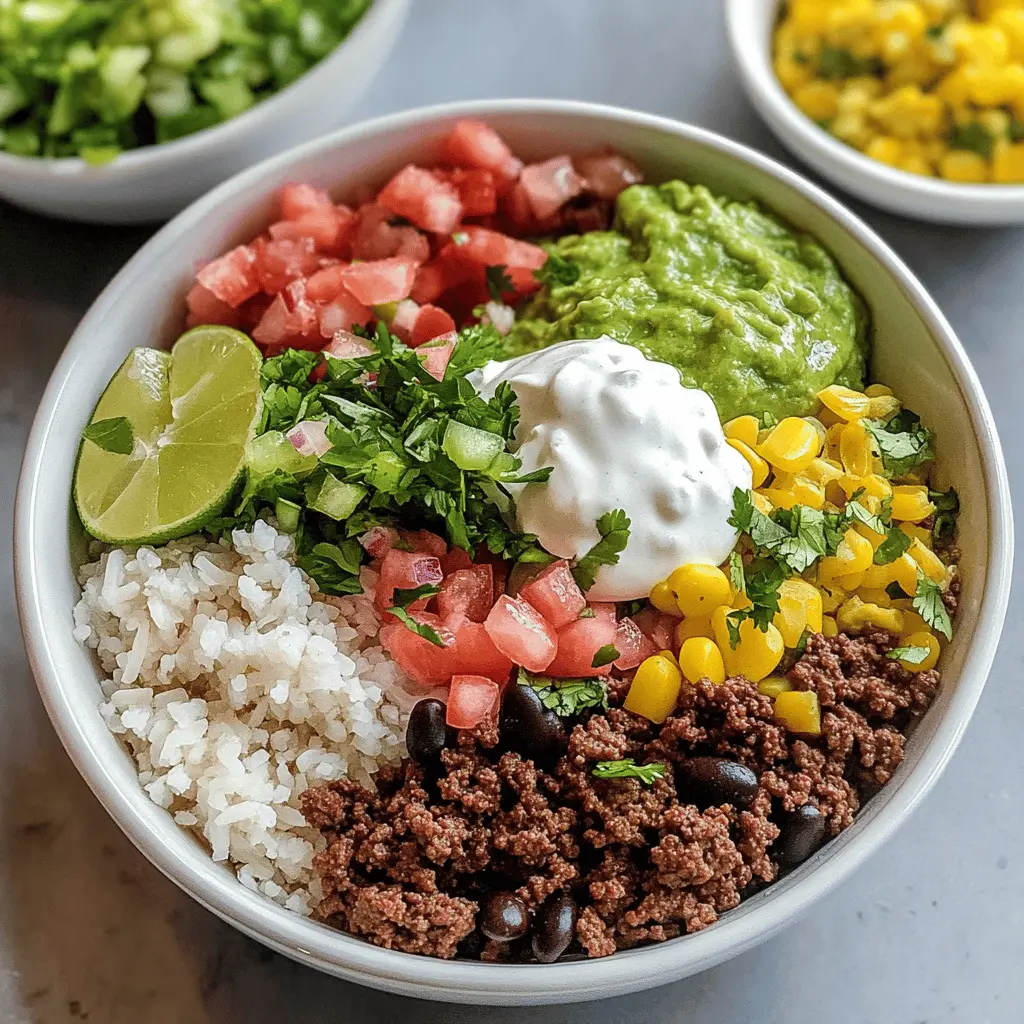 Get ready for a tasty twist on dinner with this Ground Beef Burrito Bowl! Packed with flavors from seasoned beef, fresh veggies, and creamy avocado, this bowl is a satisfying meal that can be customized to your liking. Perfect for busy weeknights or meal prep, be sure to save this recipe for your next family feast!