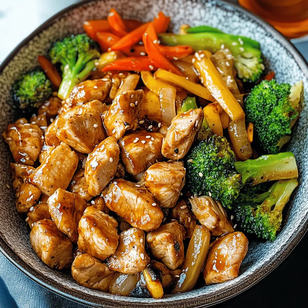 Craving a delicious and easy meal? This Hibachi Chicken and Vegetables recipe is your go-to! Packed with tender chicken and fresh veggies, it's the perfect blend of flavors. Great for family dinners or a weekend treat! Save this pin to whip up a tasty hibachi night at home. Enjoy the punch of garlic and soy sauce as you recreate your favorite restaurant dish!