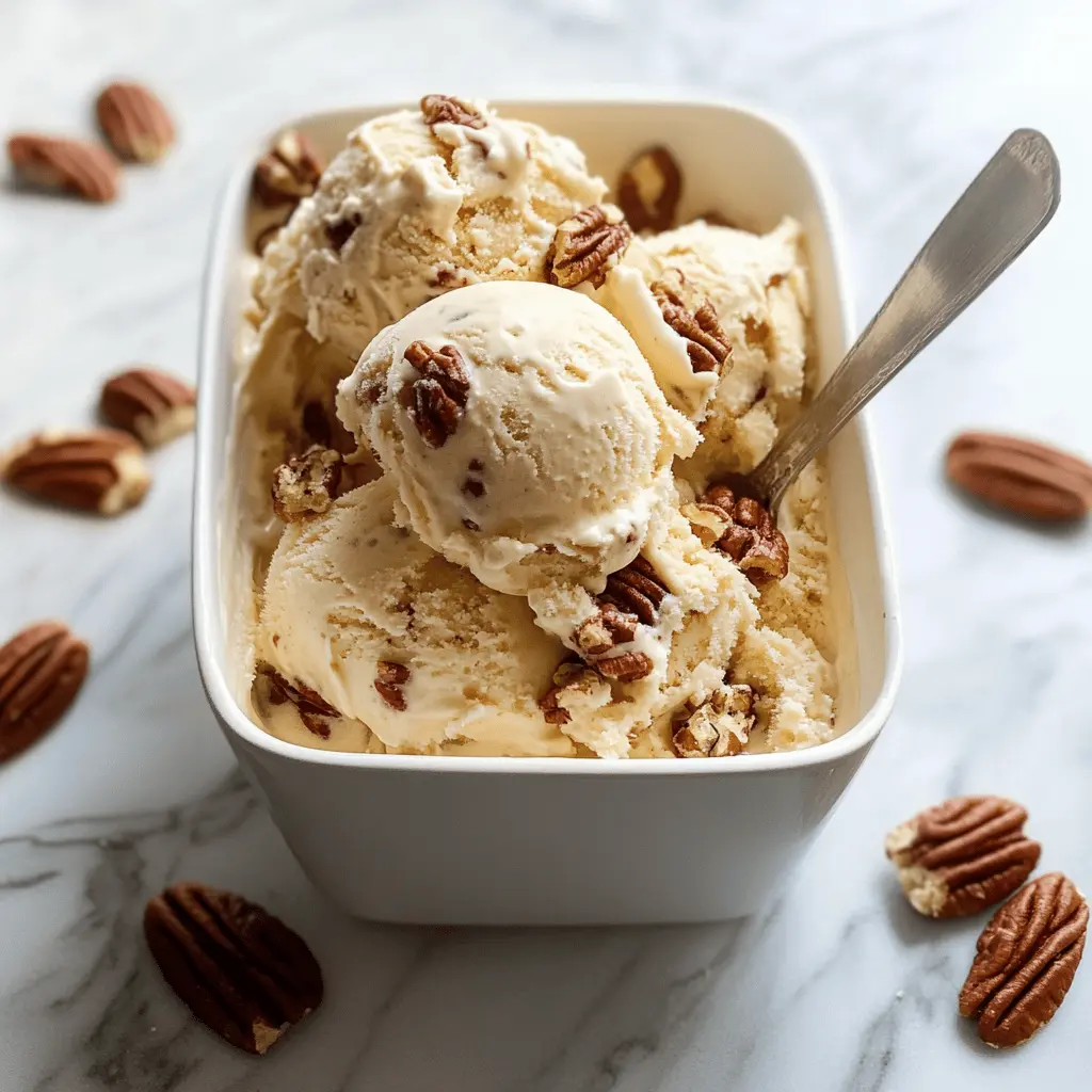 Easy Homemade Butter Pecan Ice Cream Recipe