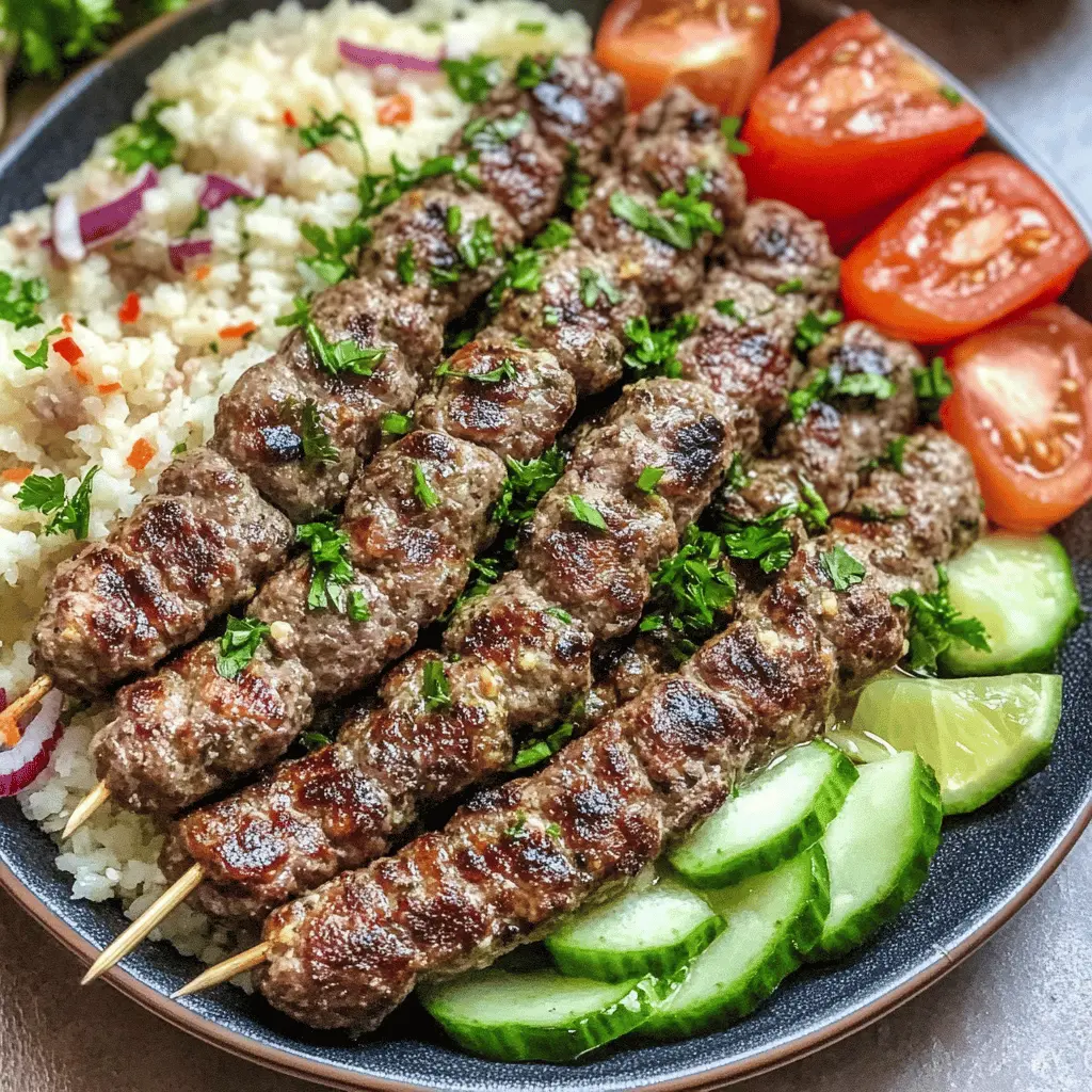 Savor the taste of authentic Lebanese Kafta, a flavorful blend of ground beef or lamb mixed with fragrant spices and herbs. Perfectly grilled and juicy, this dish brings the taste of the Middle East to your table. Save this recipe for a delightful family dinner or a special gathering with friends! Enjoy it wrapped in pita or alongside fresh salads.
