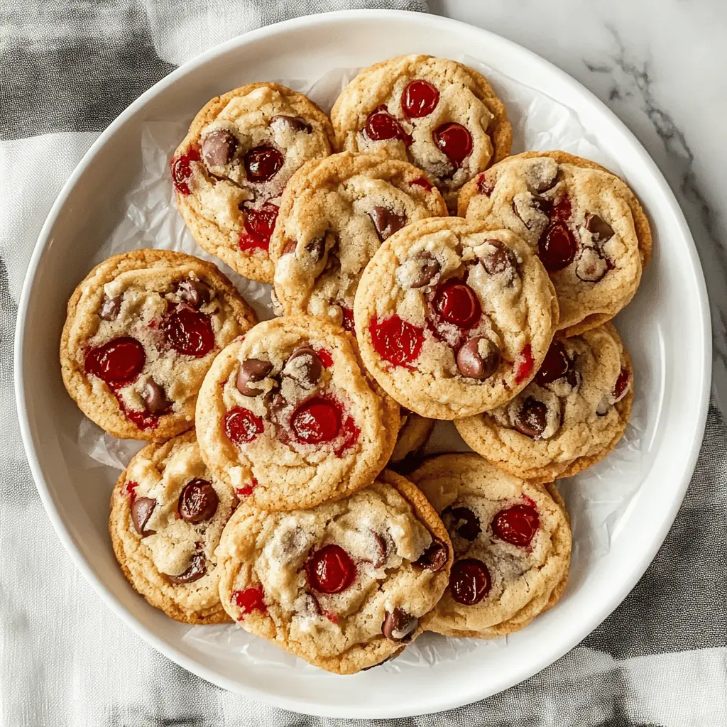Easy Maraschino Cherry Chocolate Chip Cookies Recipe