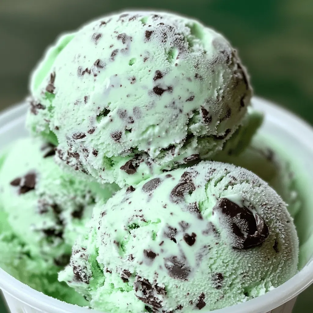 Easy Homemade Mint Chocolate Chip Ice Cream Recipe