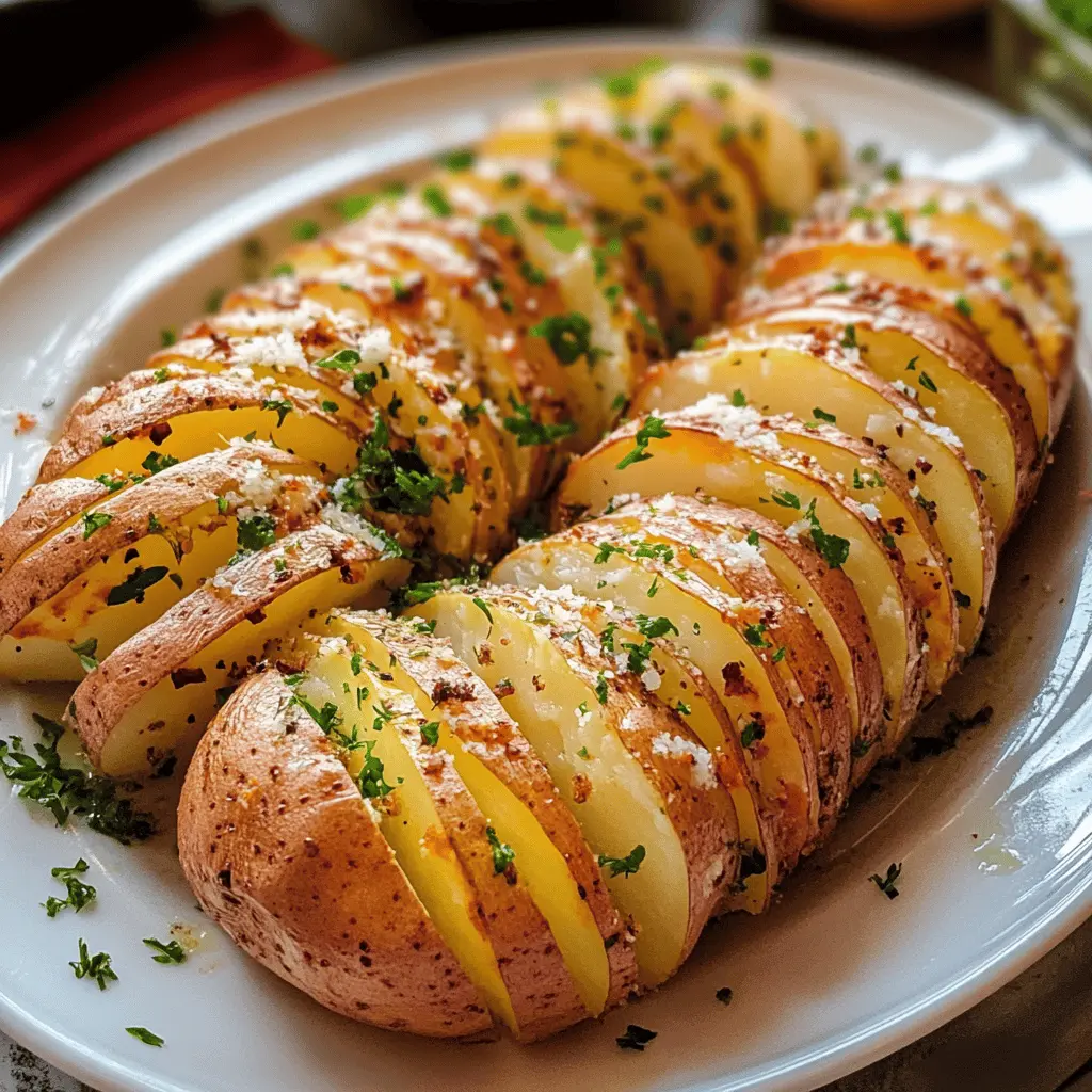 Transform your meal with these perfectly sliced baked potatoes! Crispy on the outside and fluffy inside, they're seasoned to perfection with your favorite herbs. A delightful side dish for any dinner or a tasty snack for game day. Don't forget to save this recipe for next time! Perfect for gatherings or cozy nights in!