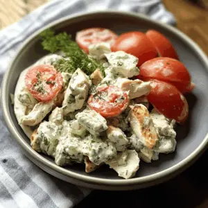 Enjoy a refreshing Tzatziki Chicken Salad that’s perfect for warm days! Tender grilled chicken meets a creamy, herby tzatziki dressing made with yogurt, cucumber, and dill. This dish is light yet satisfying, making it great for lunch or dinner. Save this recipe for your next picnic or meal prep, and treat yourself to a burst of flavor with every bite!