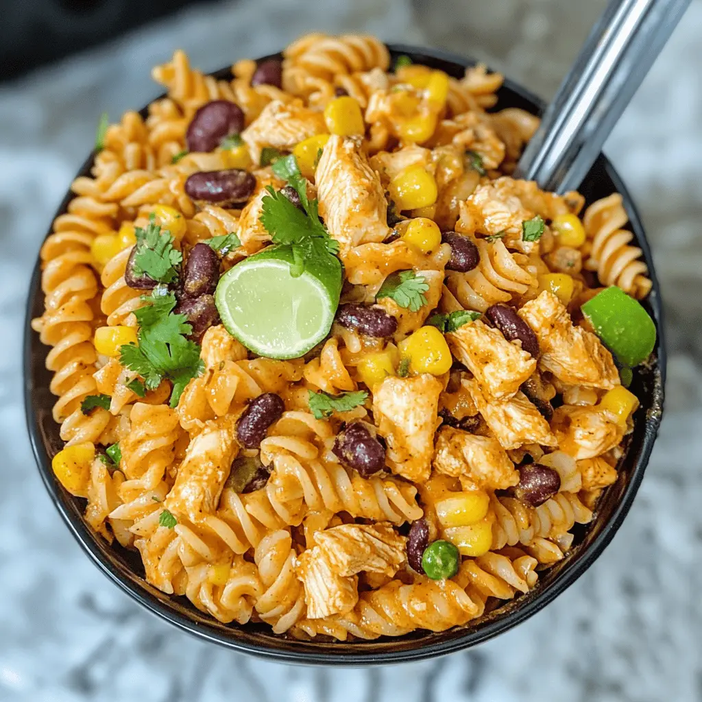 Looking for a fresh twist on dinner? This Zesty Chicken Enchilada Pasta Salad combines flavorful chicken, zesty enchilada sauce, and fresh veggies for a perfect meal. It's colorful, satisfying, and easy to whip up, making it great for picnics or weeknight dinners. Save this recipe for a tasty dish that everyone will love!