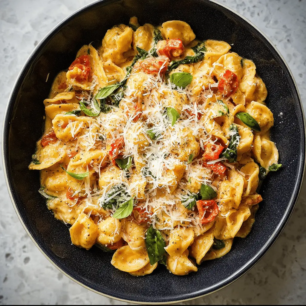 Easy Creamy Basil Tomato Pasta Recipe