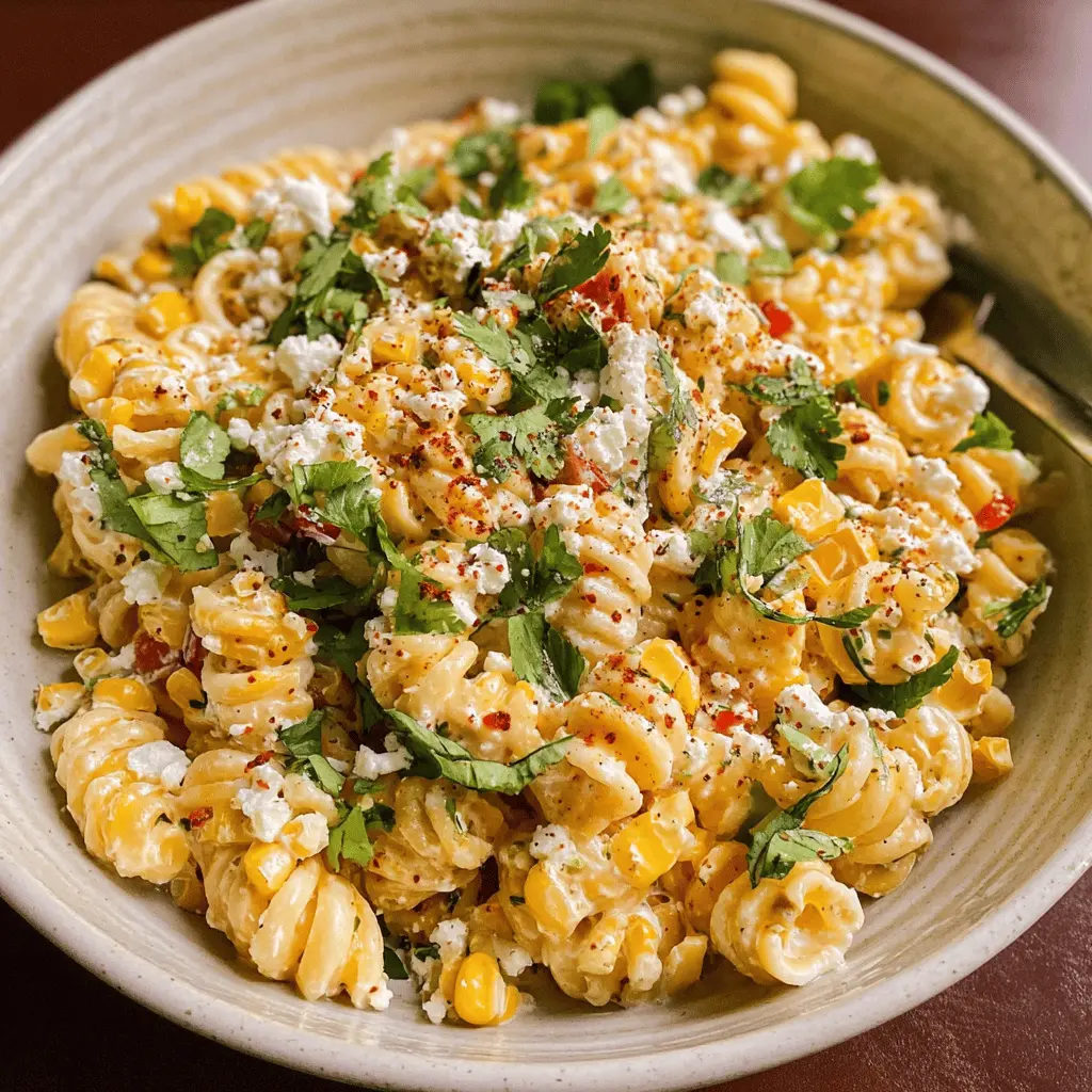 Easy Mexican Street Corn Pasta Salad Recipe