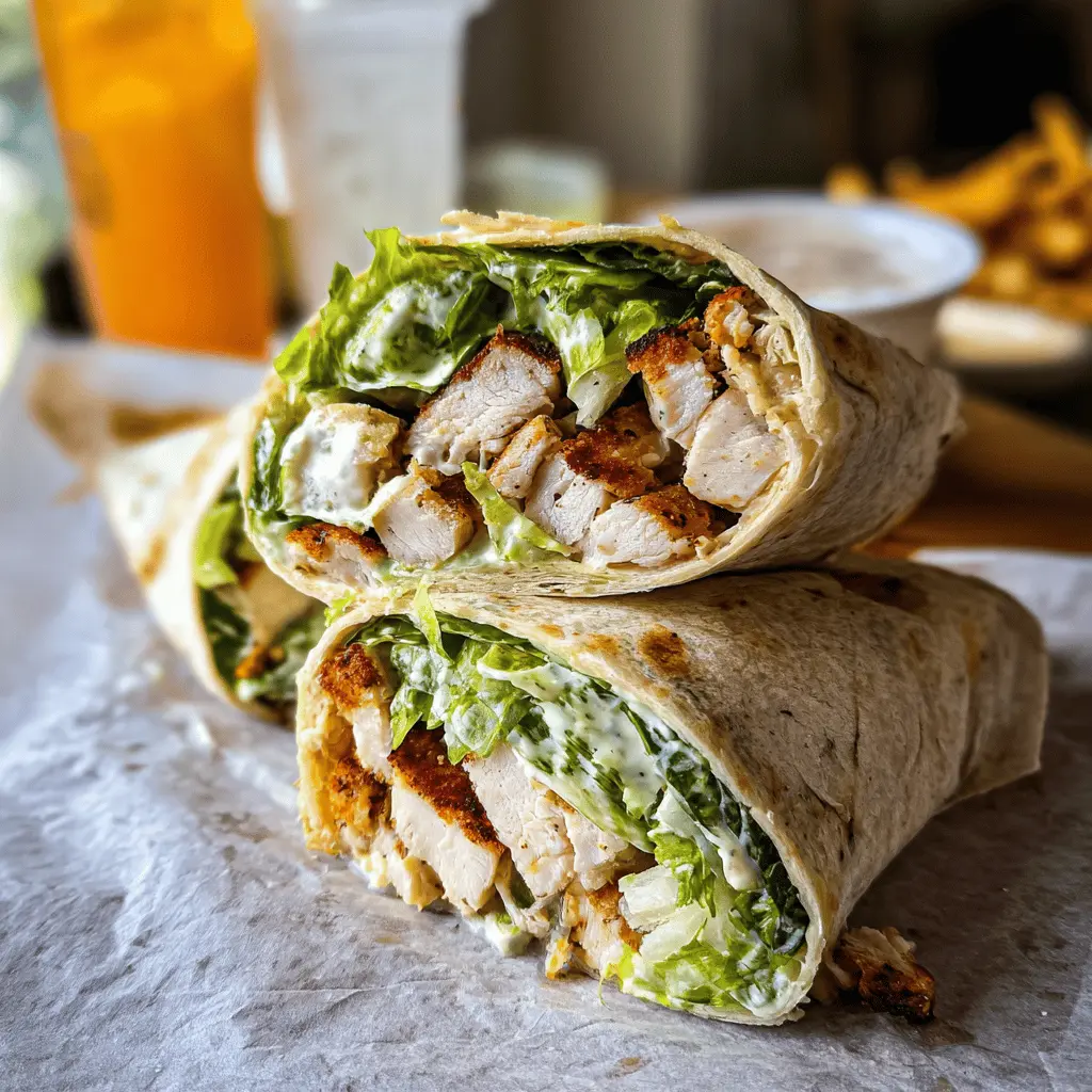 Easy Chicken Caesar Wrap Recipe