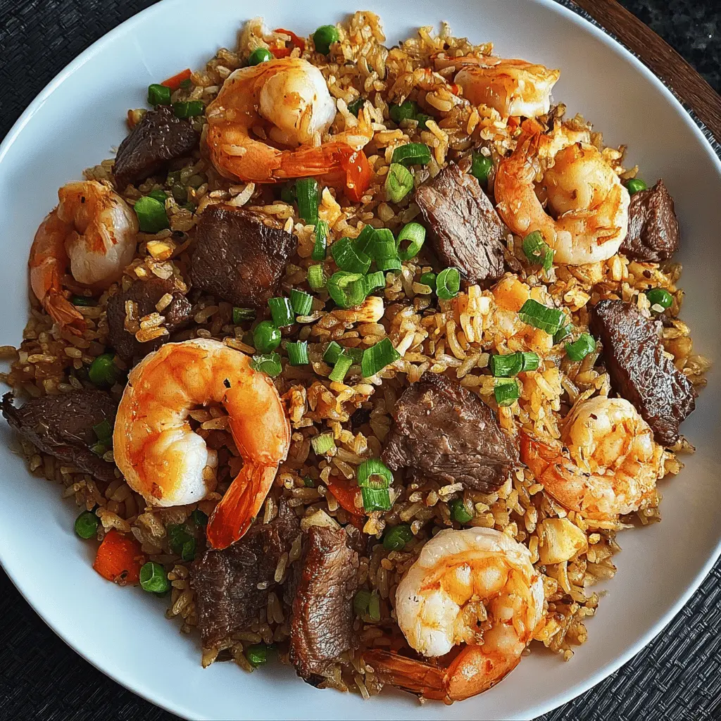 Easy Shrimp and Steak Fried Rice Recipe