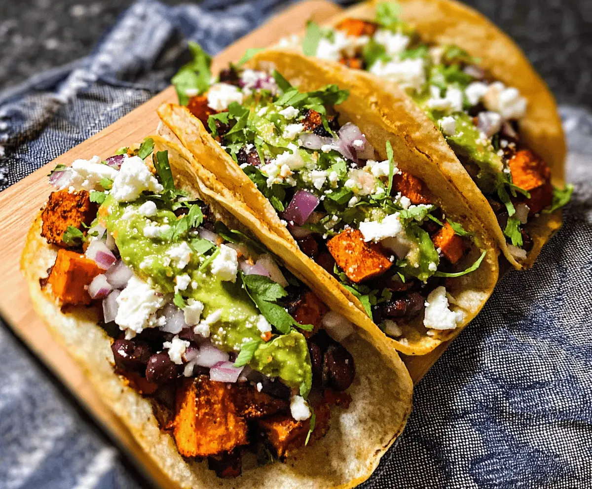 Easy Black Bean Sweet Potato Tacos Recipe