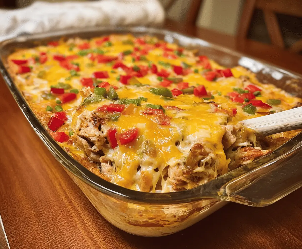 Easy Chicken Fajita Casserole Recipe