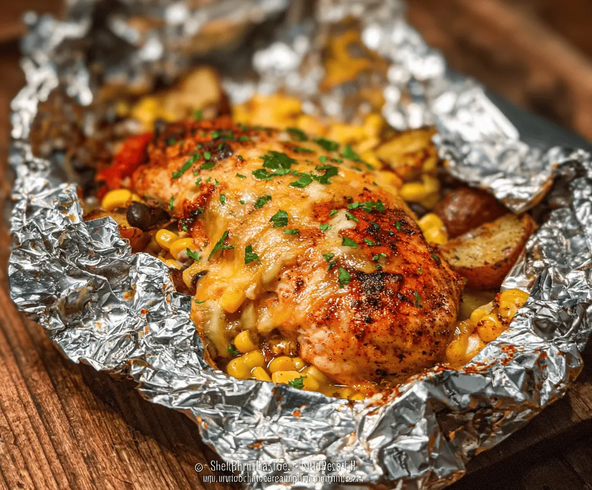 Easy Santa Fe Chicken Foil Packets Recipe