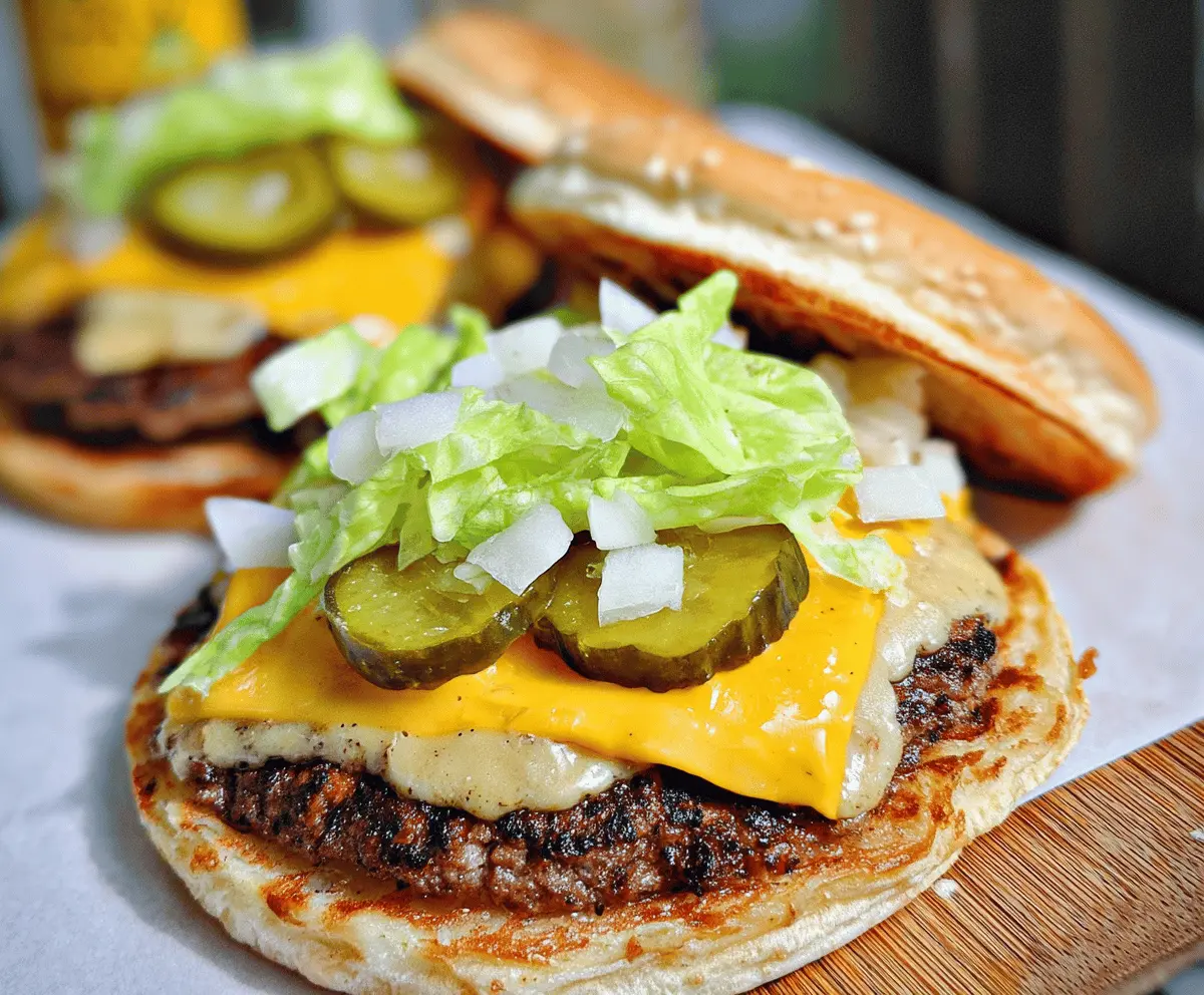 Easy Keto Big Mac Smash Burgers Recipe