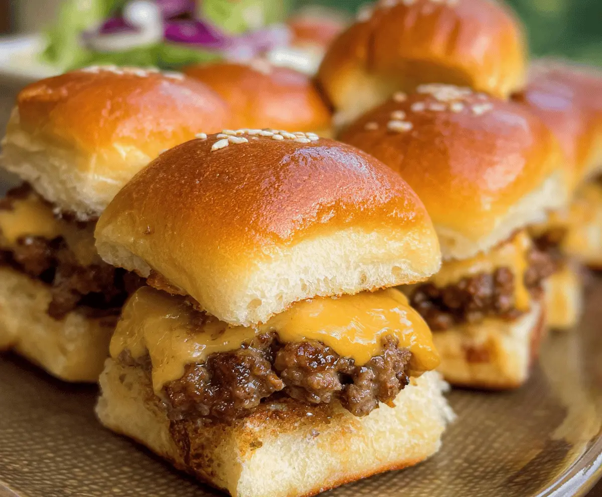 Easy Cheeseburger Sliders Recipe for Game Day