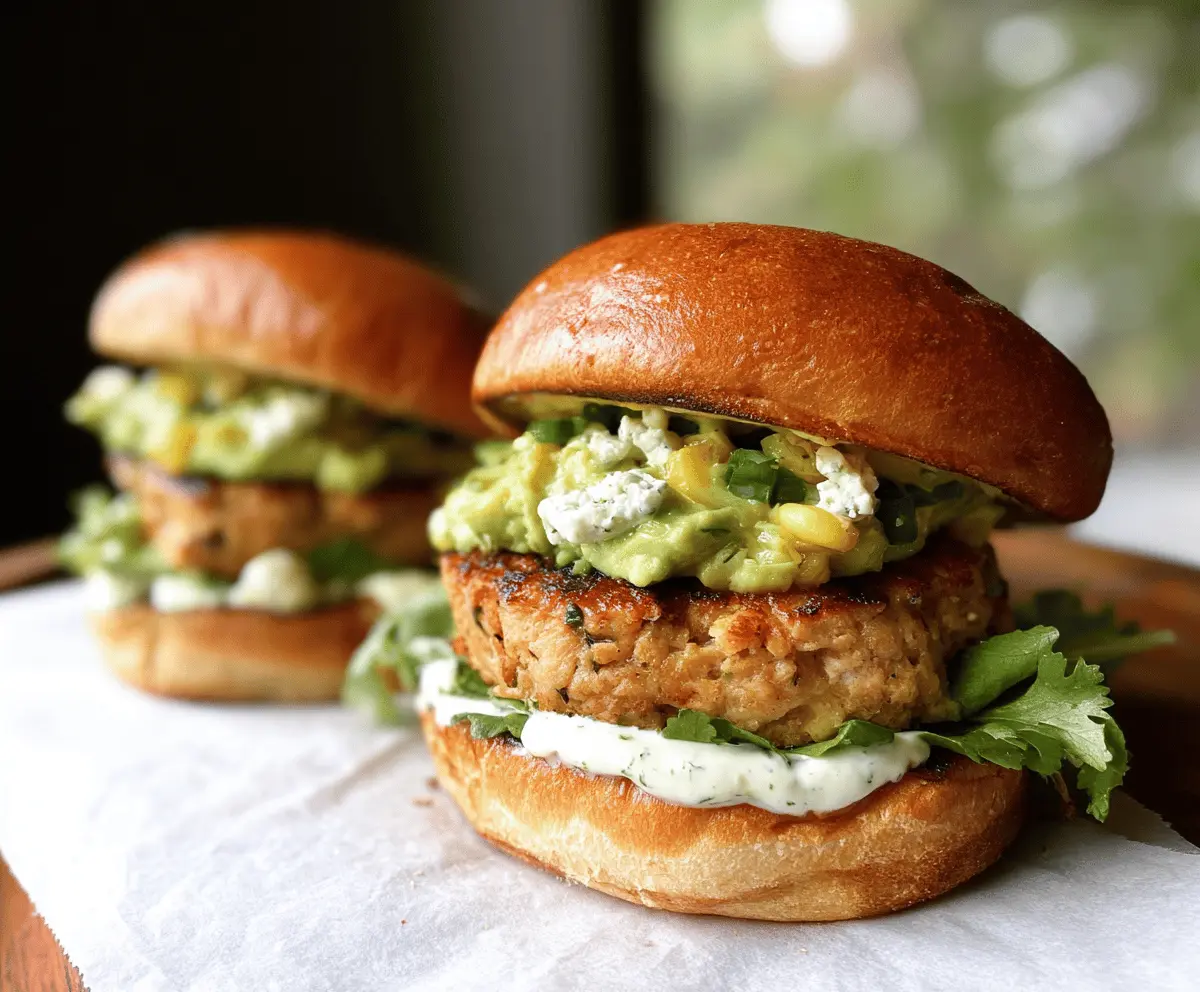 Easy Honey Jalapeño Turkey Burgers with Creamy Avocado Sauce