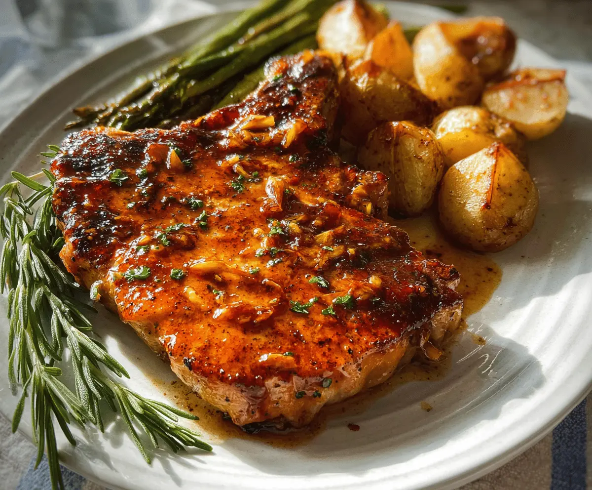 Easy Honey Garlic Baked Pork Chops Recipe