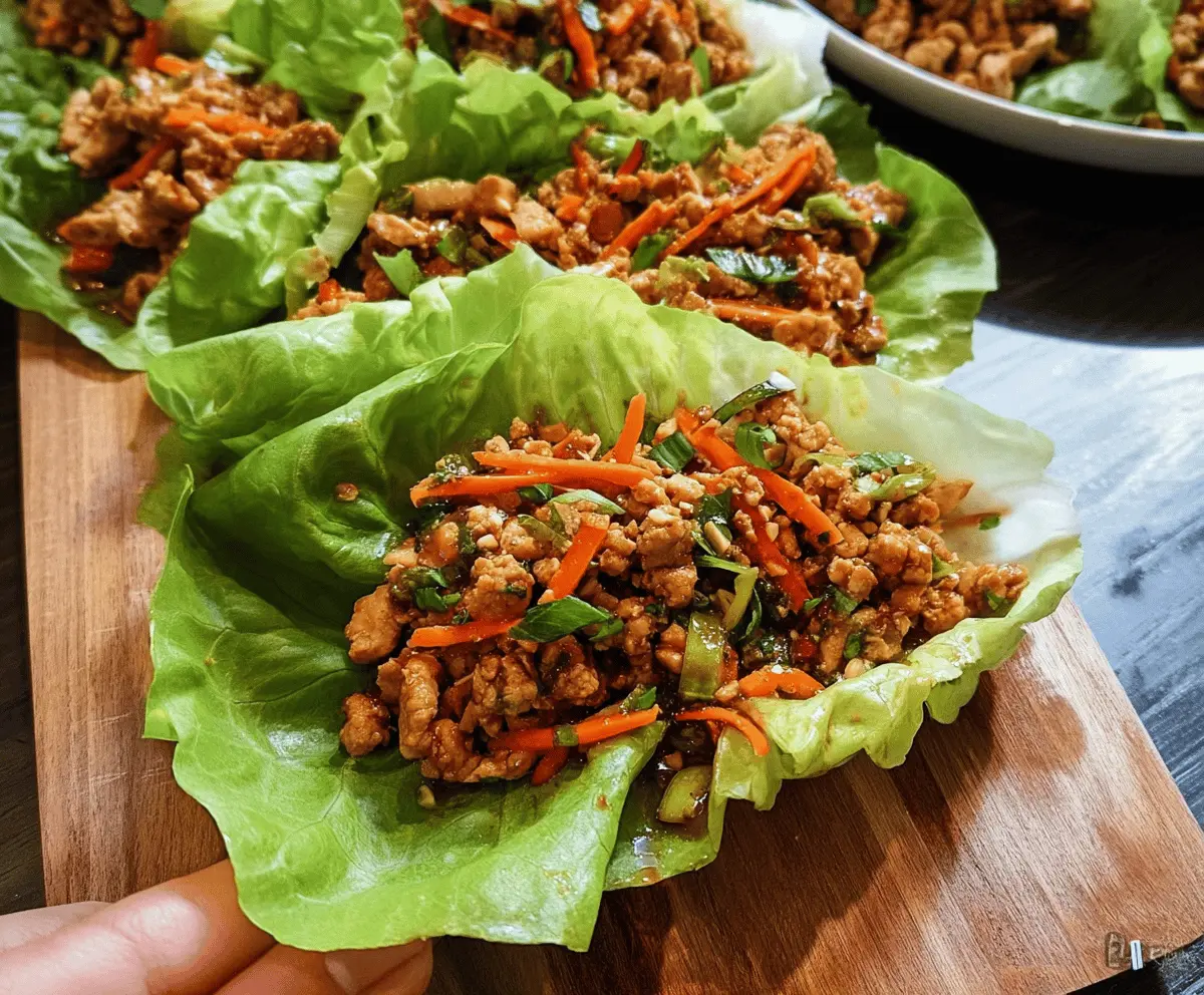 Easy Thai Chicken Lettuce Wraps Recipe