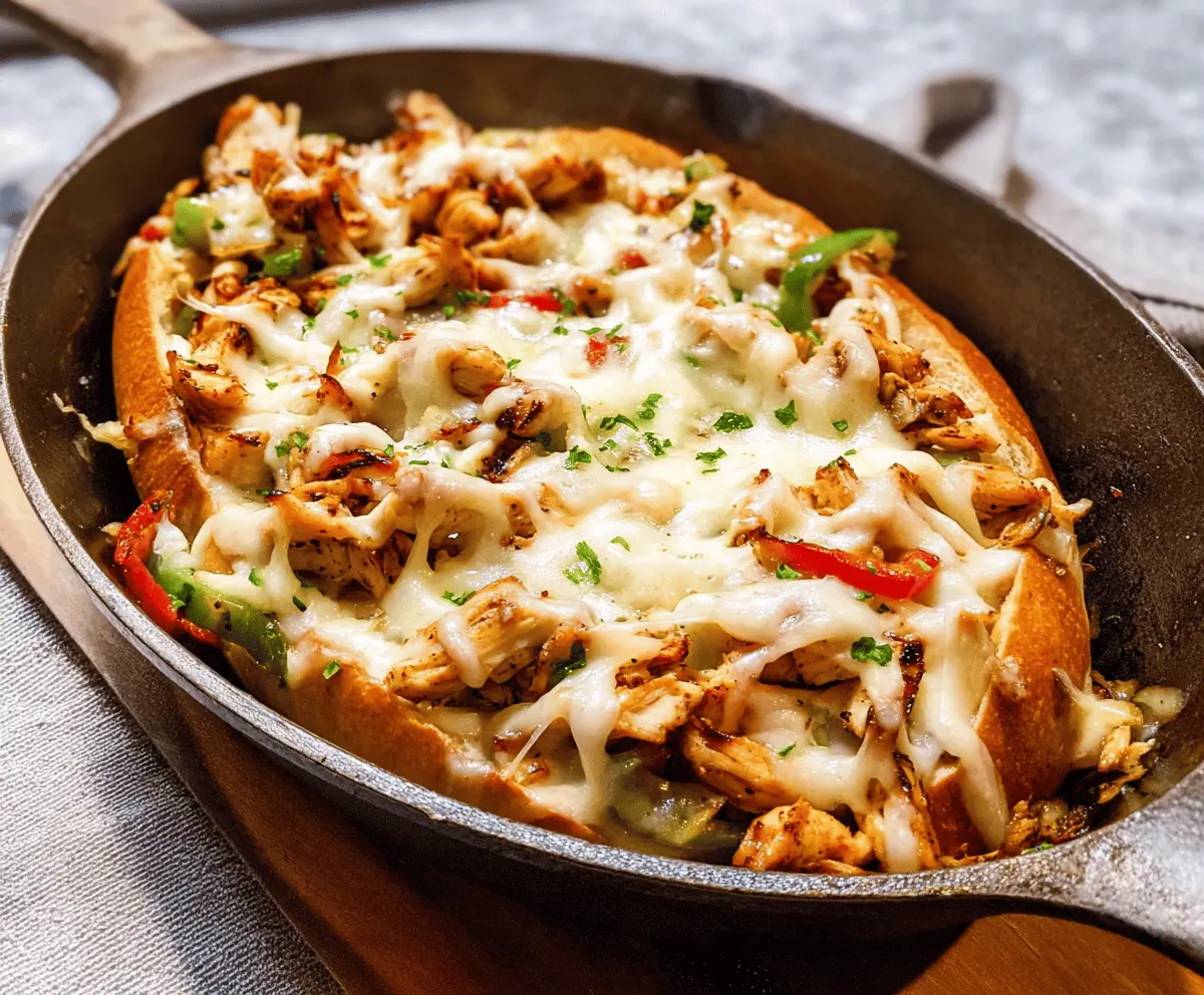 Easy Chicken Cheesesteak Skillet Recipe