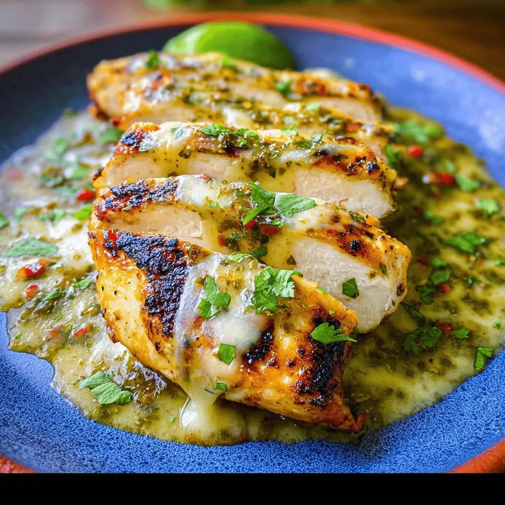 Easy Grilled Chicken with Salsa Verde and Pepper Jack