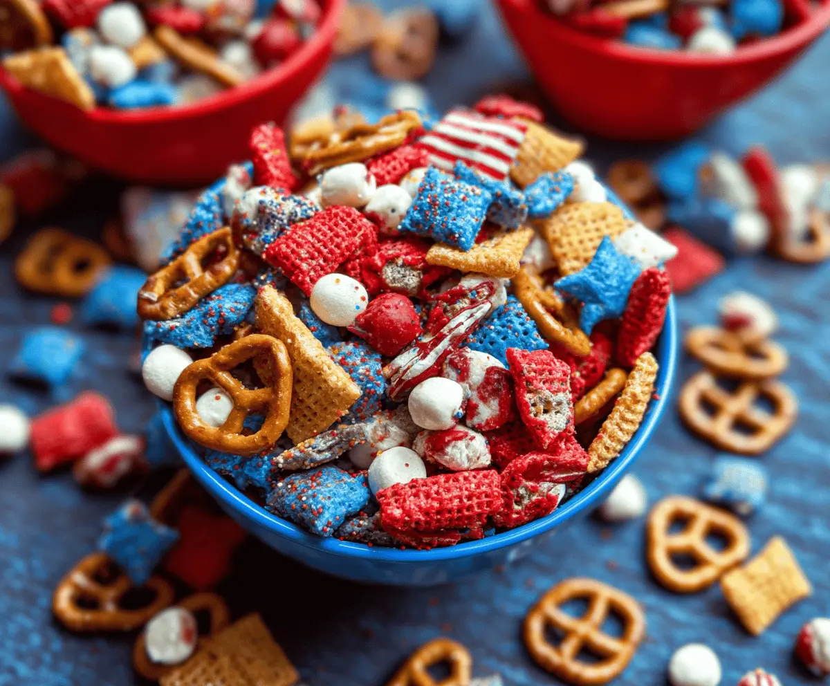 Easy Patriotic Snack Mix Recipe for Summer