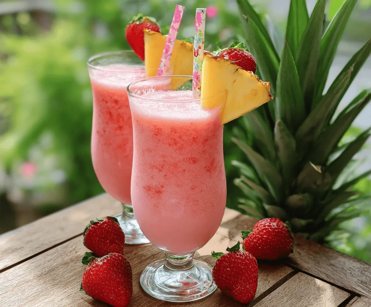 Refreshing Virgin Strawberry Pina Colada Mocktail Recipe