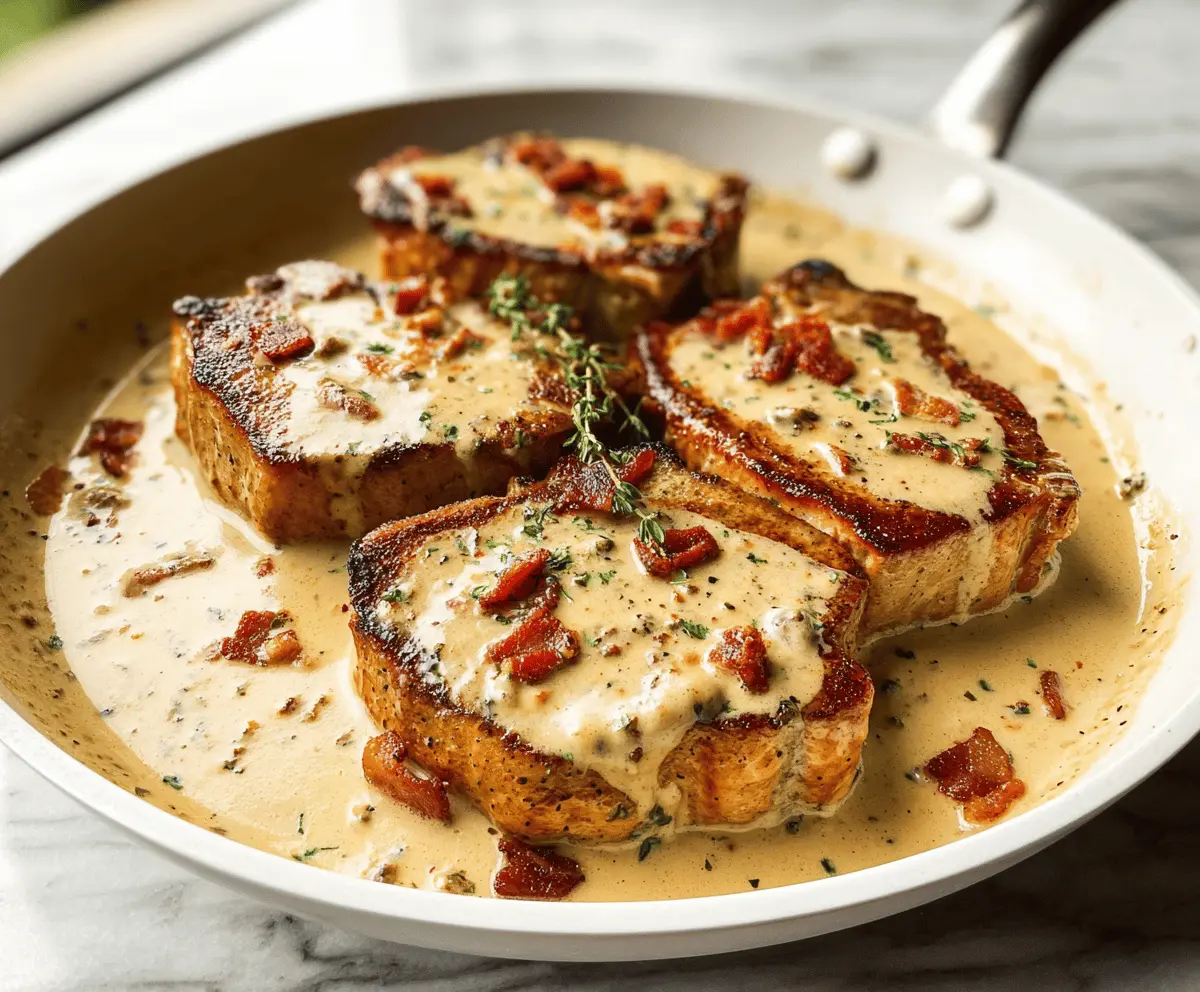 Creamy Bacon Pork Chops Recipe for Dinner