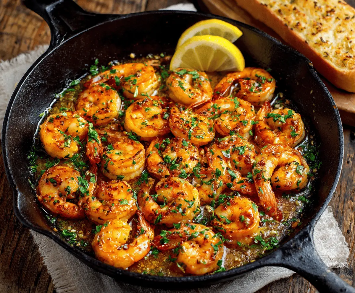 Garlic Butter Shrimp Skillet