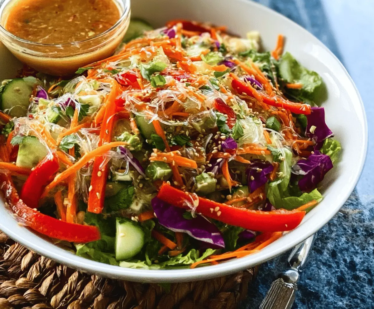 Fresh Spring Roll Salad With Spicy Ginger Dressing