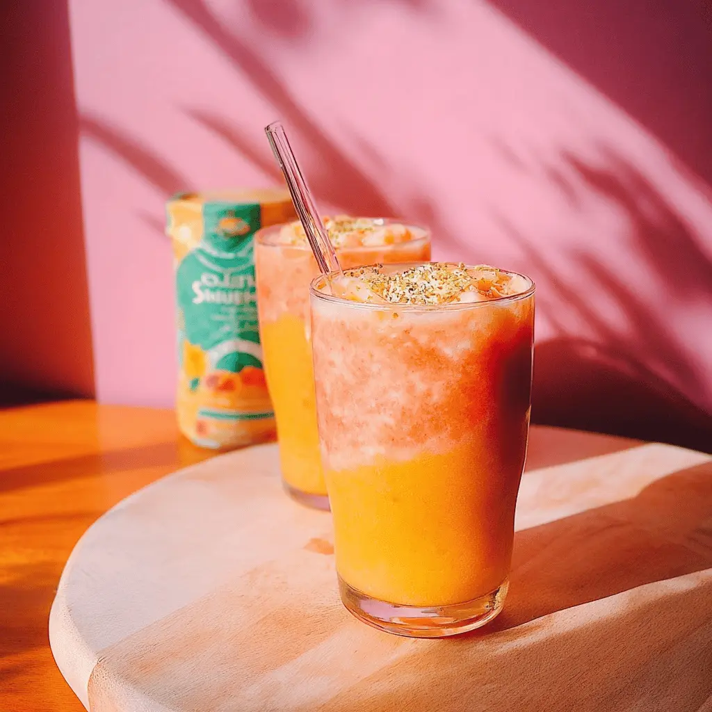 Healthy Mango Watermelon Sunrise Smoothie Recipe