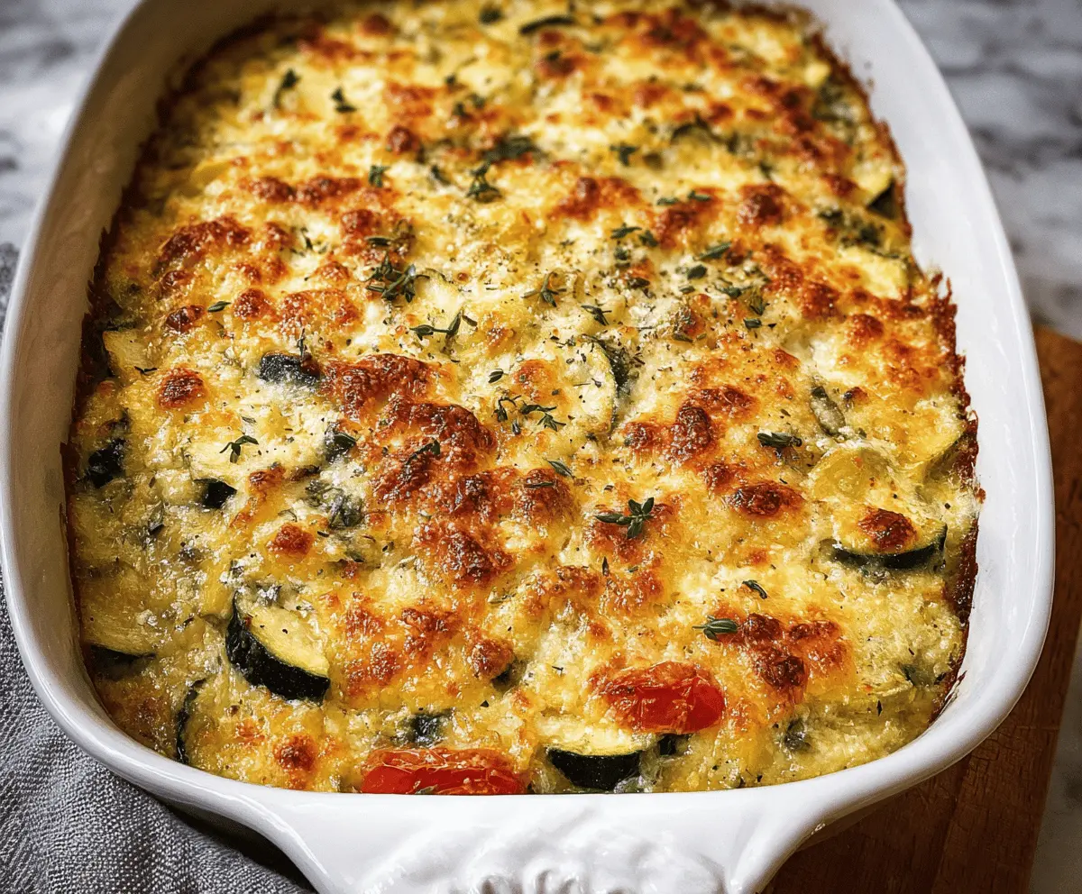 Easy Baked Zucchini and Cheese Casserole