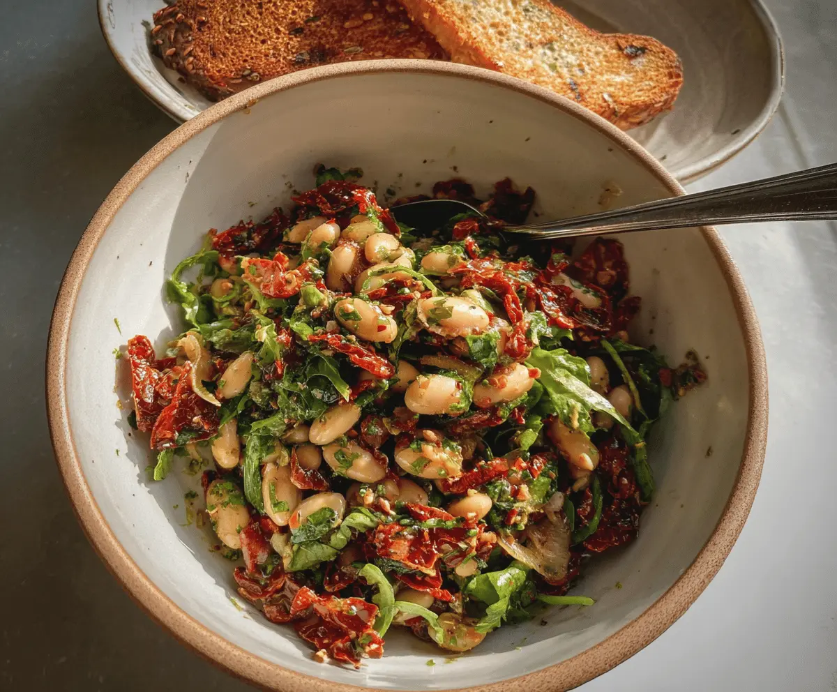 Easy Marinated Sun-Dried Tomato Bean Salad