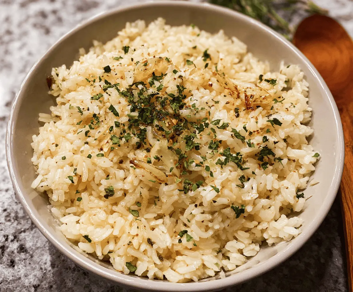 Easy Savory Garlic Butter Rice Recipe