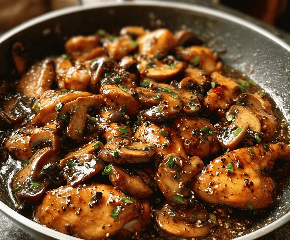 Easy Black Pepper Chicken with Mushrooms