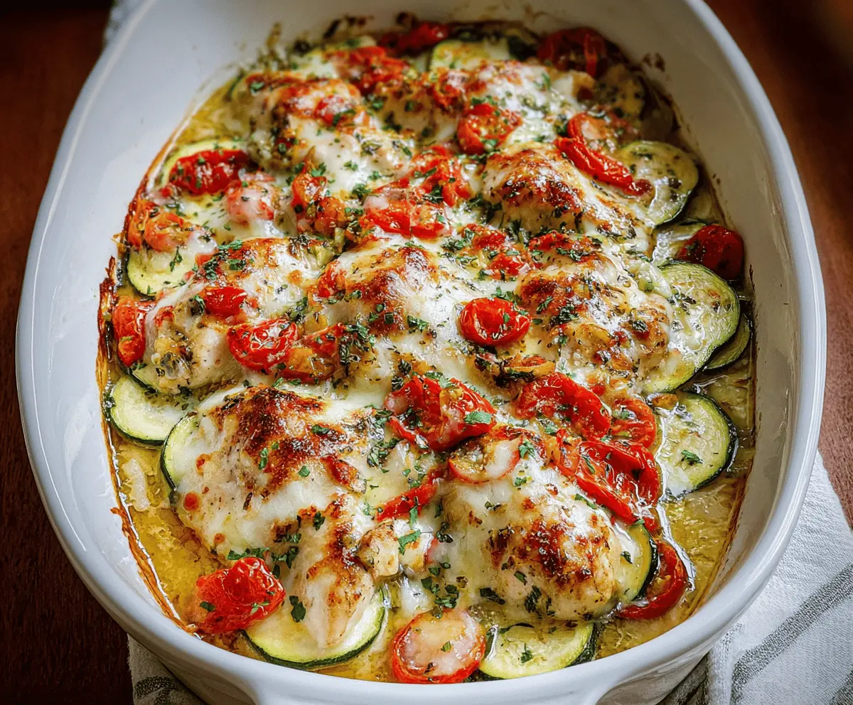 Easy Mediterranean Chicken Zucchini Bake Recipe