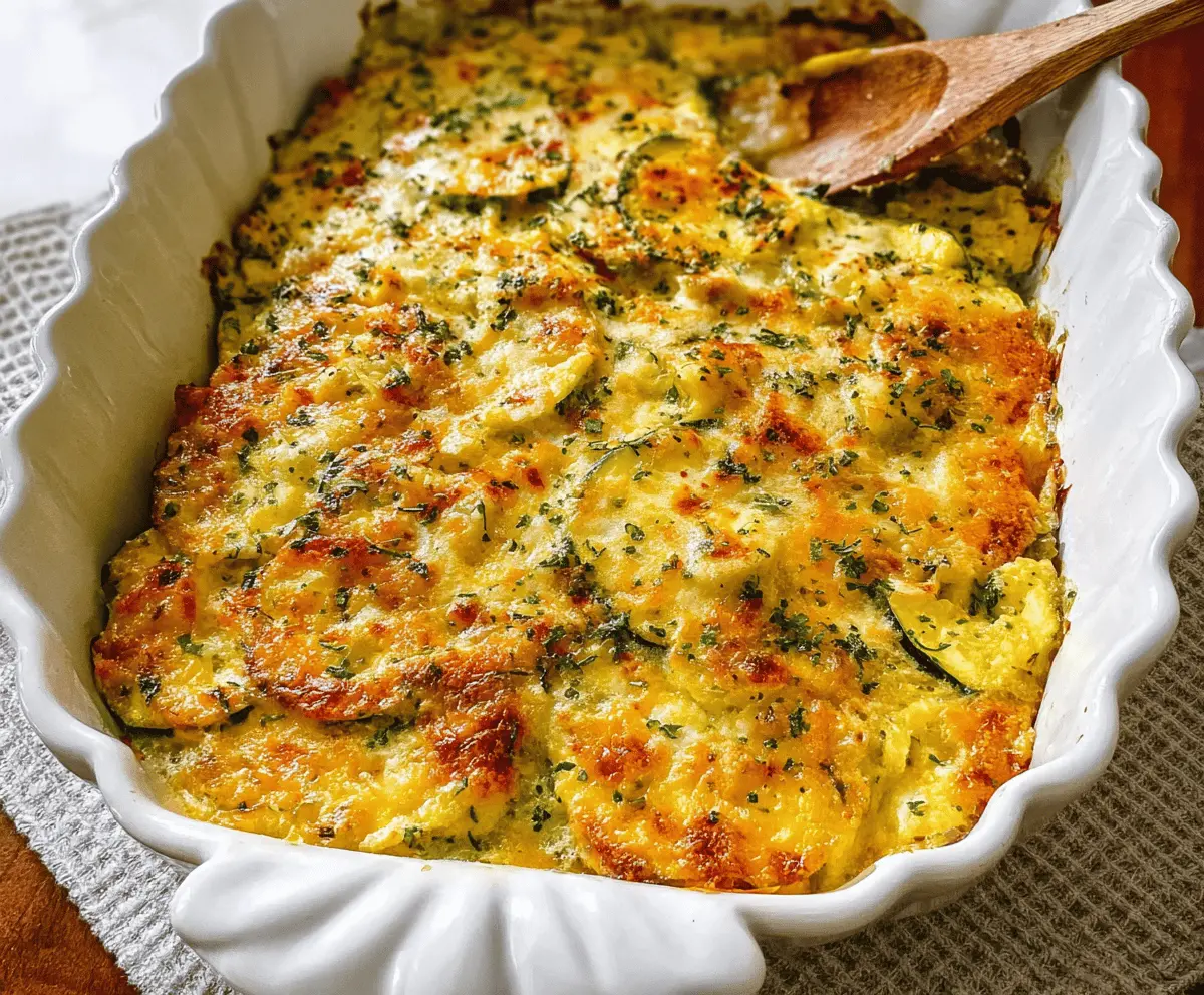 Easy Cheesy Zucchini Squash Casserole Recipe