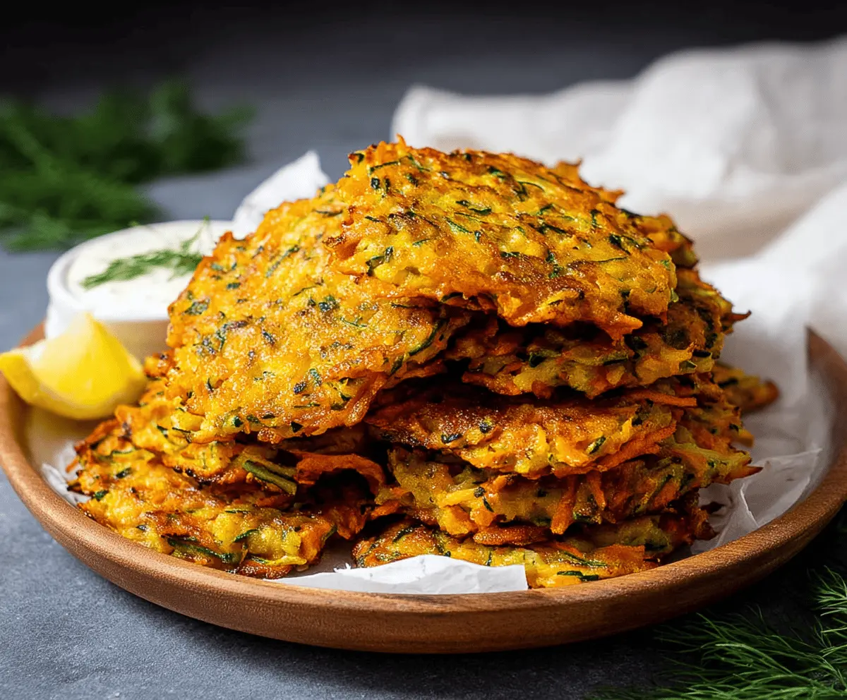 Crispy Zucchini Carrot Fritters Recipe